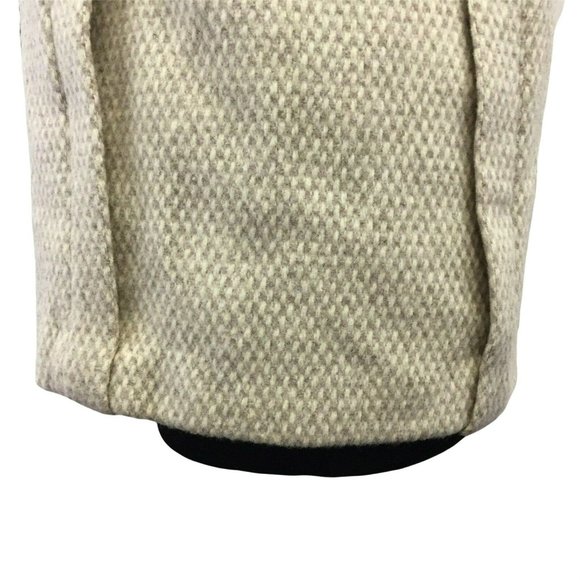 VTG Herman Kay Coat Jacket Womens Med Petite Tan Wool Blend 3 Button 2 Pockets - Picture 6 of 12